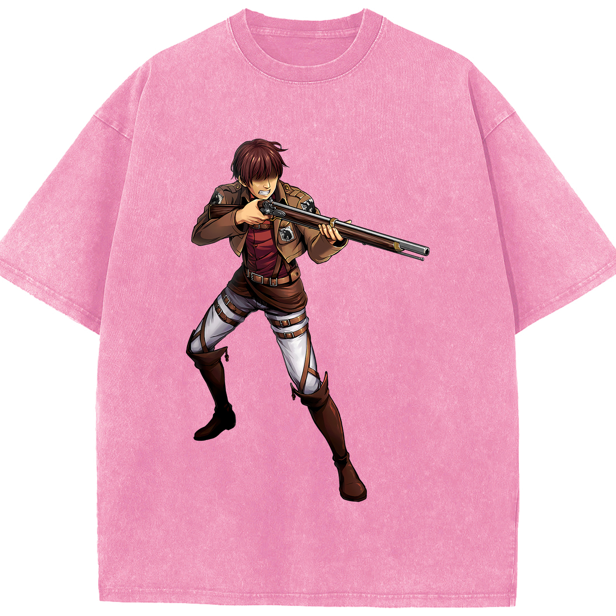 （画像用） 進撃の巨人 Attack on Titan 綿100% ヴィンテージ風 半袖Tシャツ（フロントプリント）